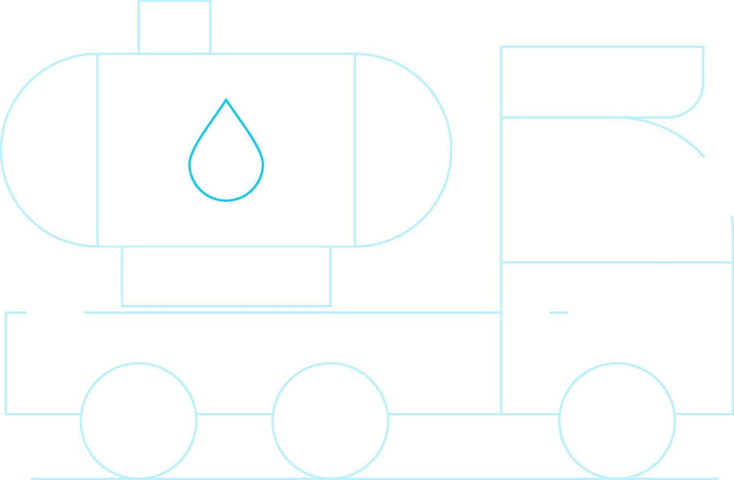 Tanker Truck Creative Icon Design vector