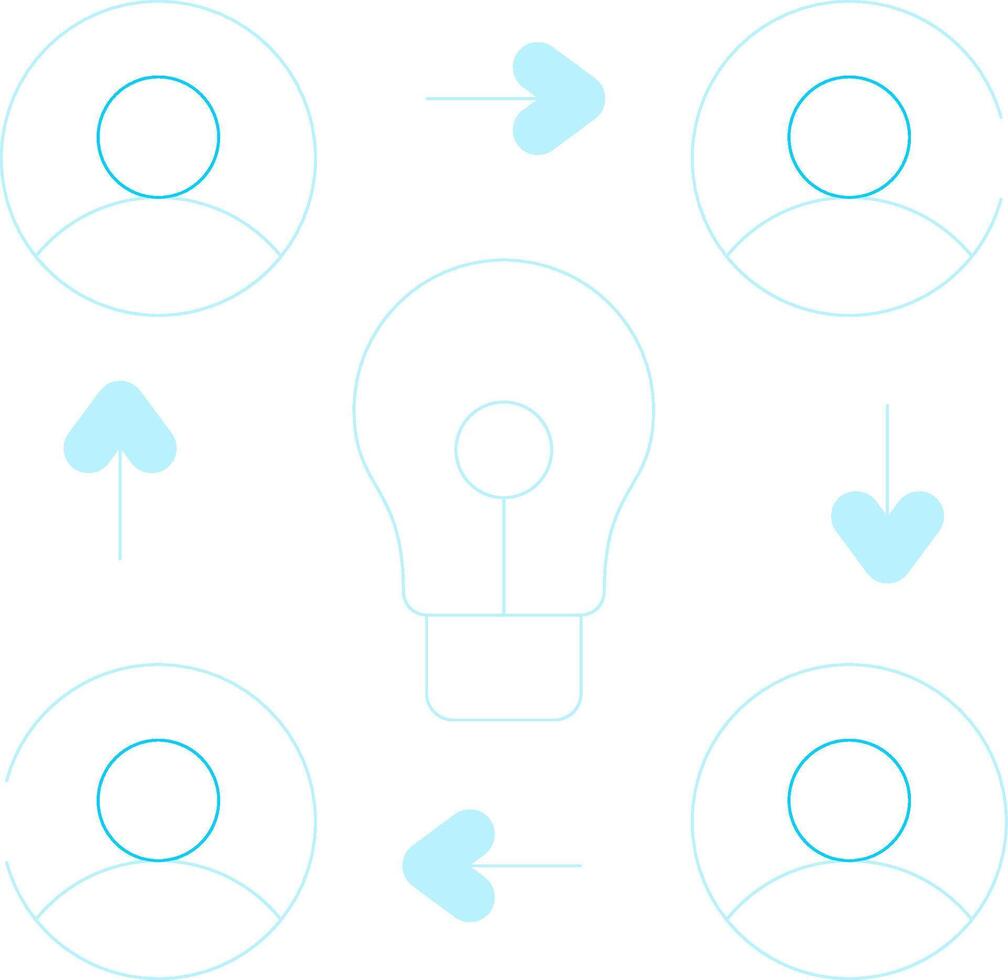 Collaboration Creative Icon Design vector