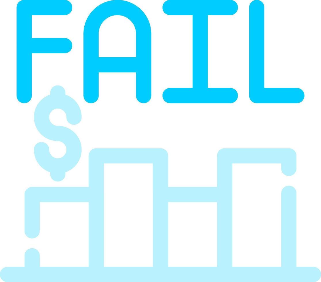 Business Fail Creative Icon Design vector