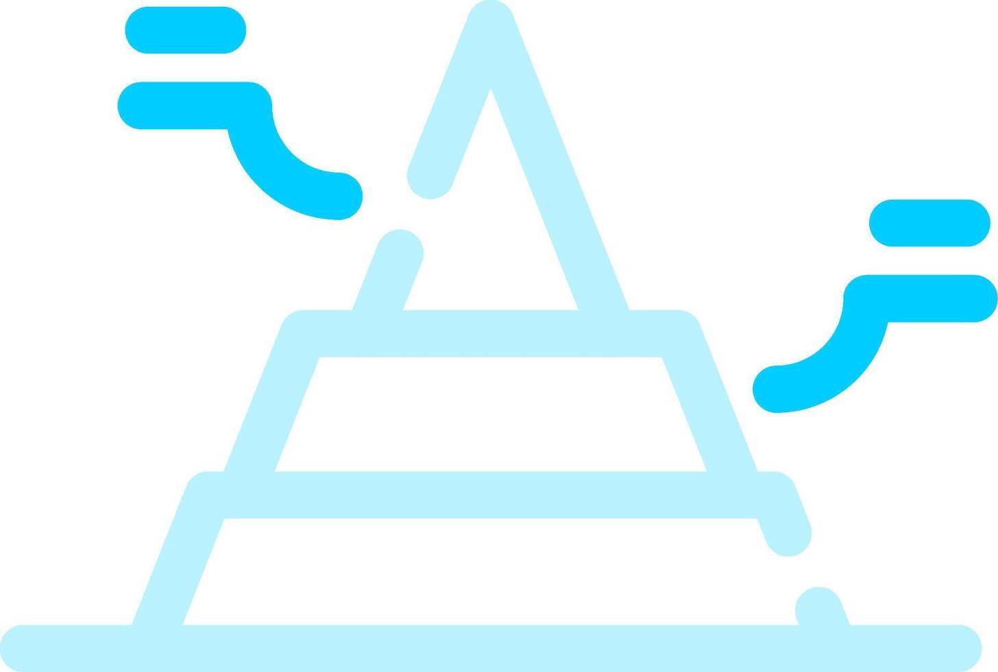 Basic Pyramid Creative Icon Design vector