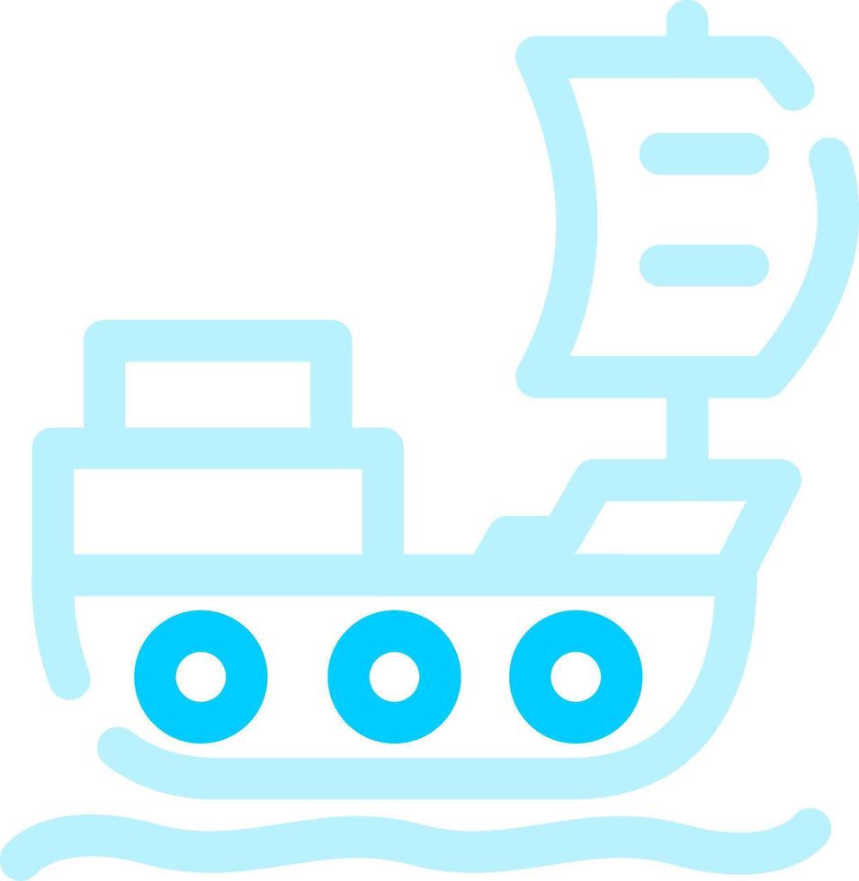 Pirate Ship Creative Icon Design vector