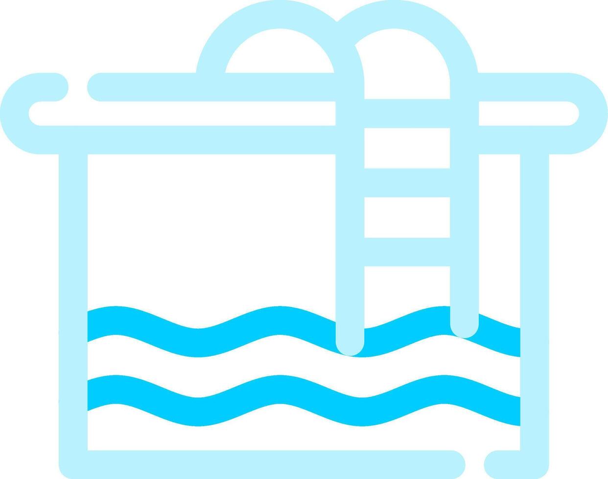 Swimming Pool Creative Icon Design vector