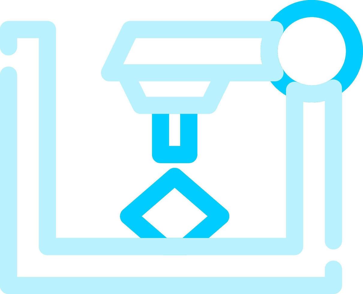 3D Printer Creative Icon Design vector