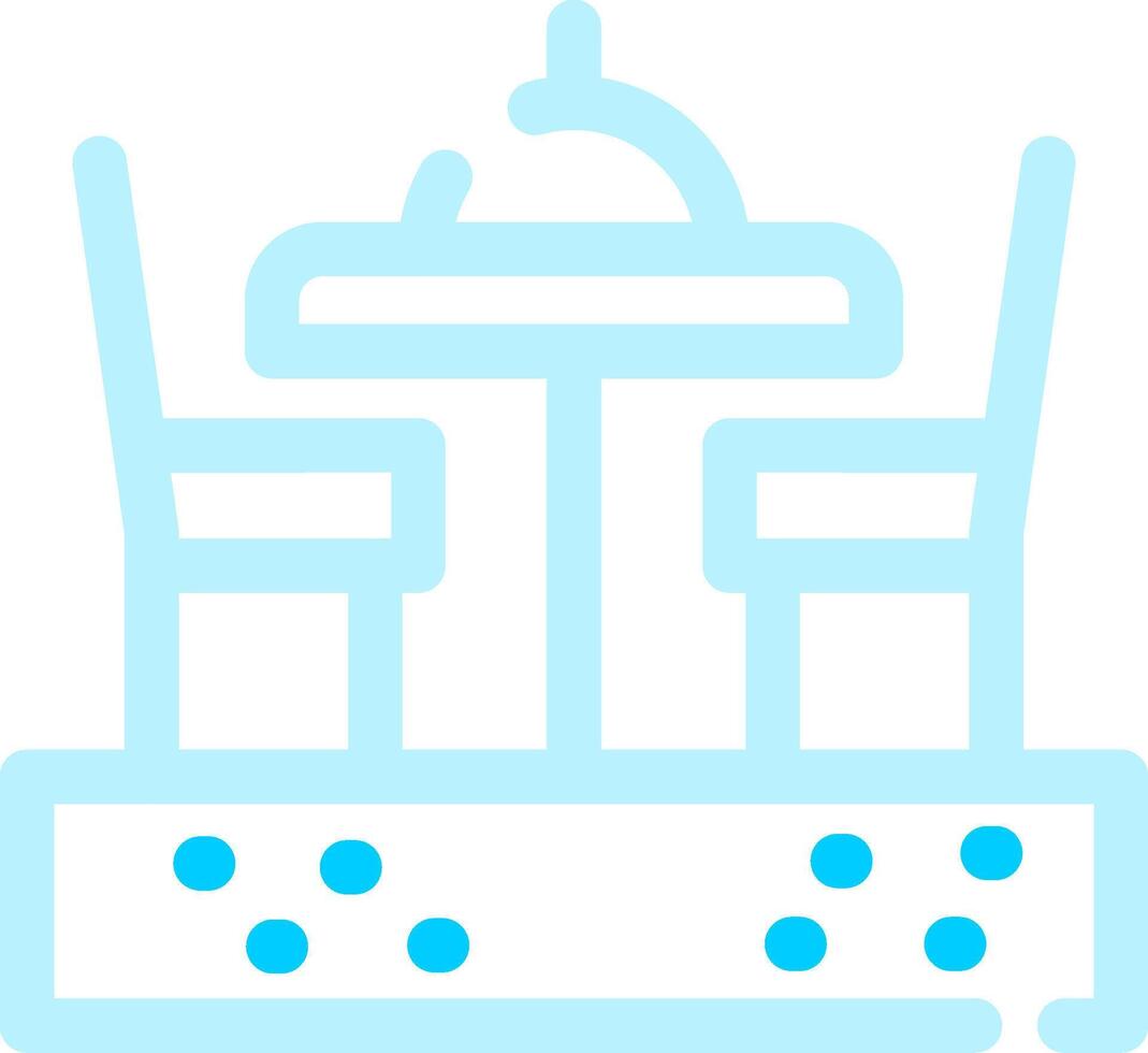 Dining Table Creative Icon Design vector