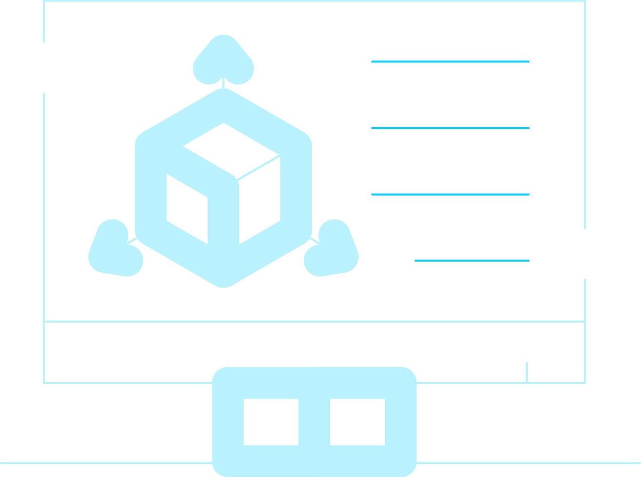 3D Modeling Creative Icon Design vector