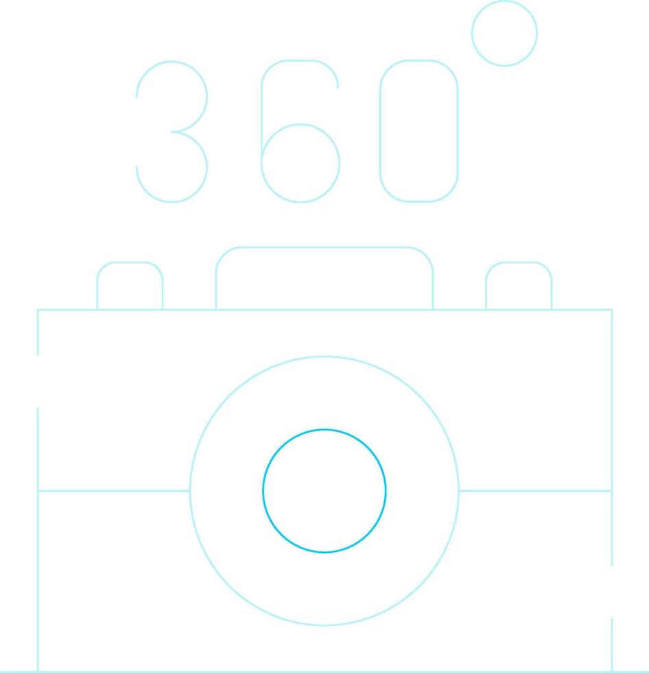 360 Camera Creative Icon Design vector