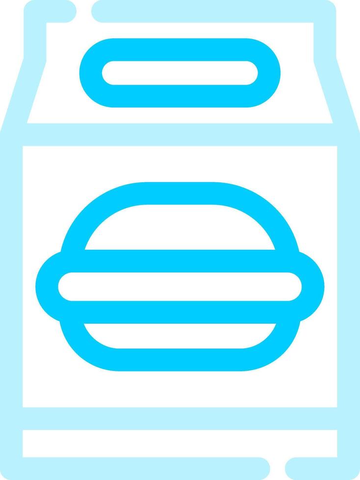 Lunch Bag Creative Icon Design vector