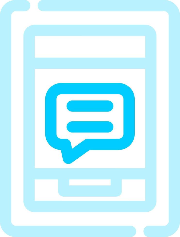 Message On Phone Creative Icon Design vector