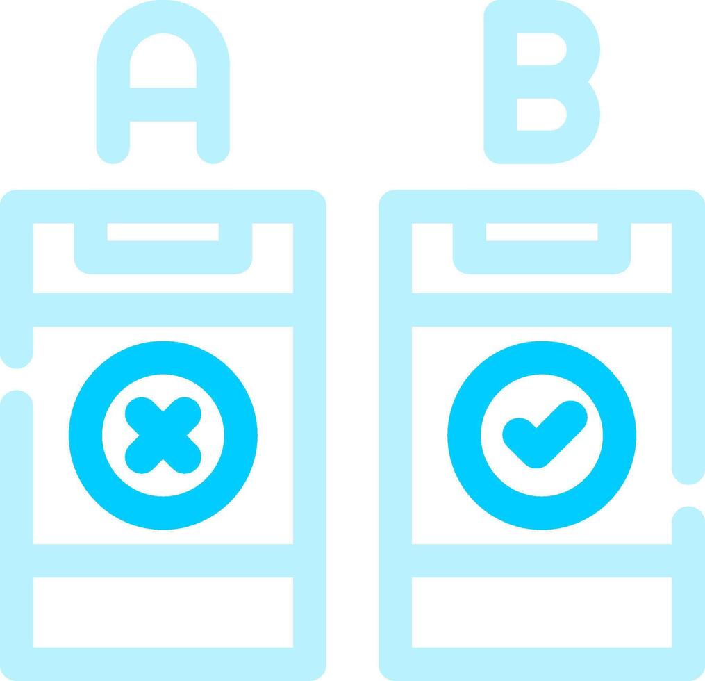 AB Testing Creative Icon Design vector