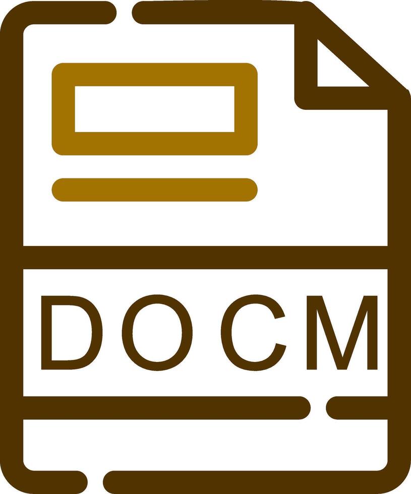 DOCM Creative Icon Design vector