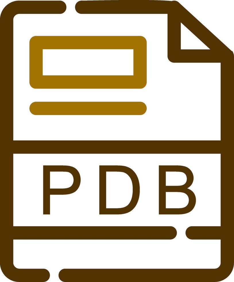 pdb creativo icono diseño vector