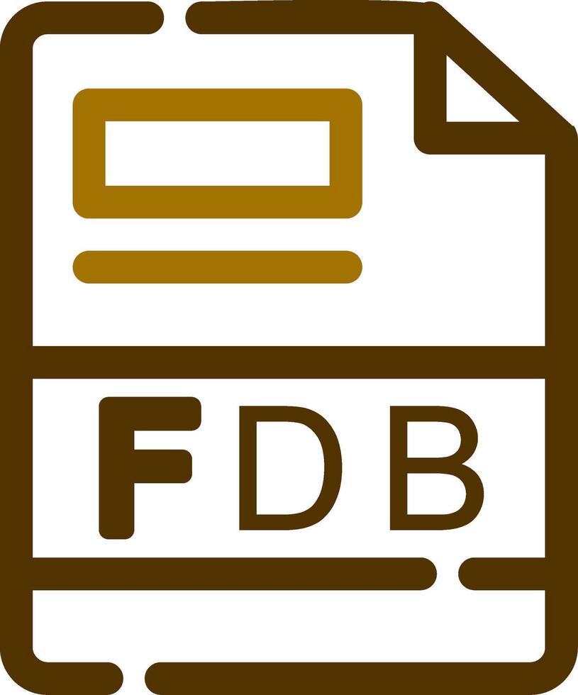 fdb creativo icono diseño vector