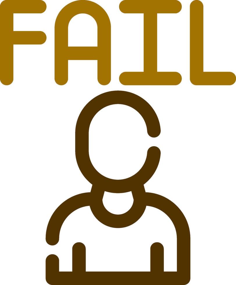 Fail Creative Icon Design vector