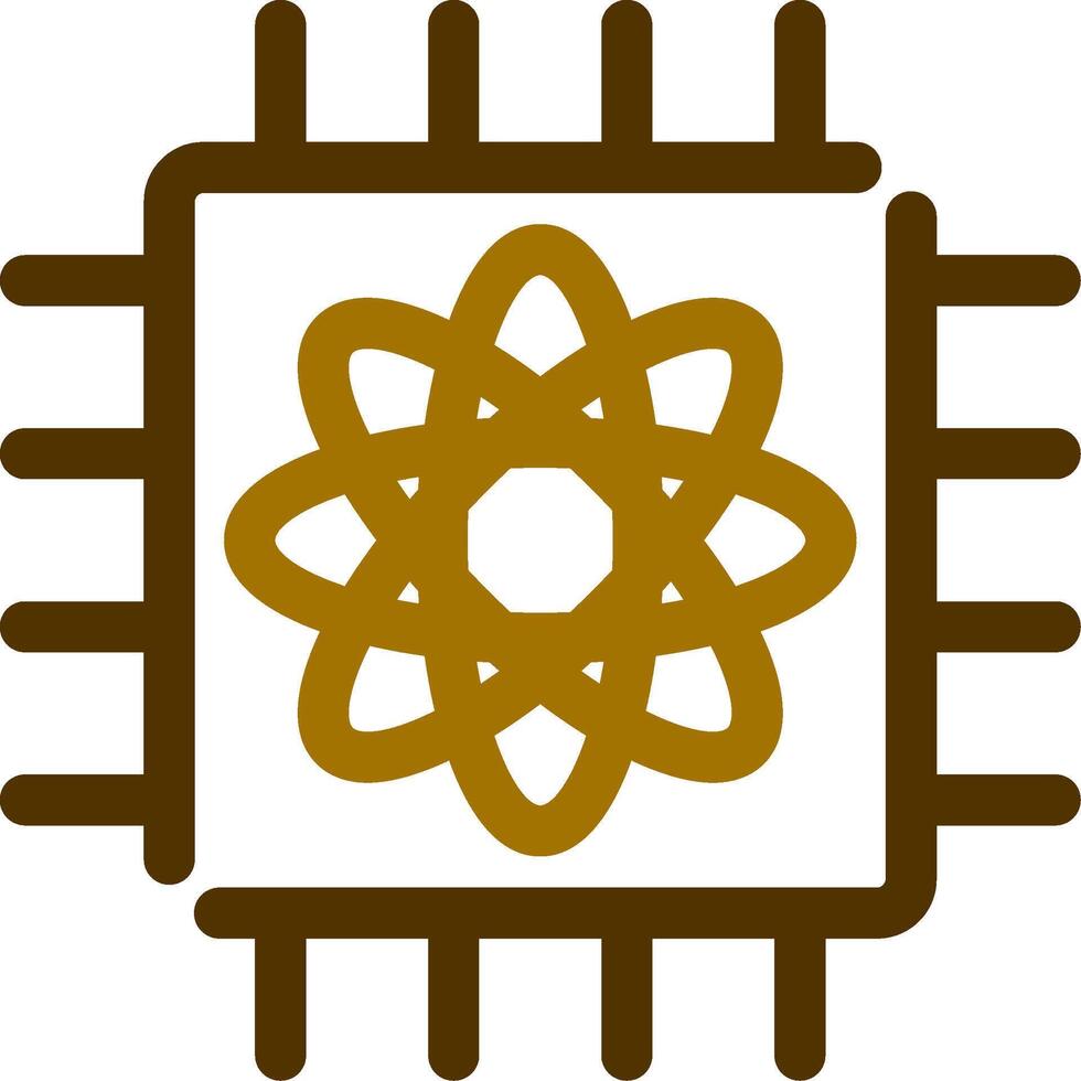 Quantum Computer Creative Icon Design vector