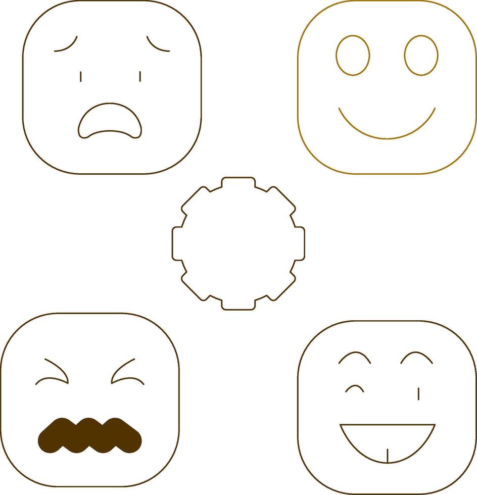 Perceiving Emotions Creative Icon Design vector