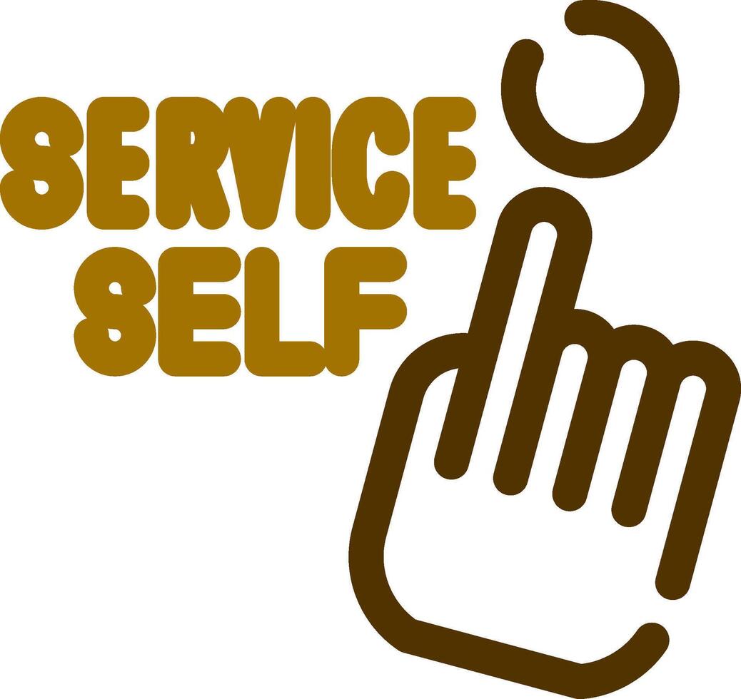 Self Service Creative Icon Design vector