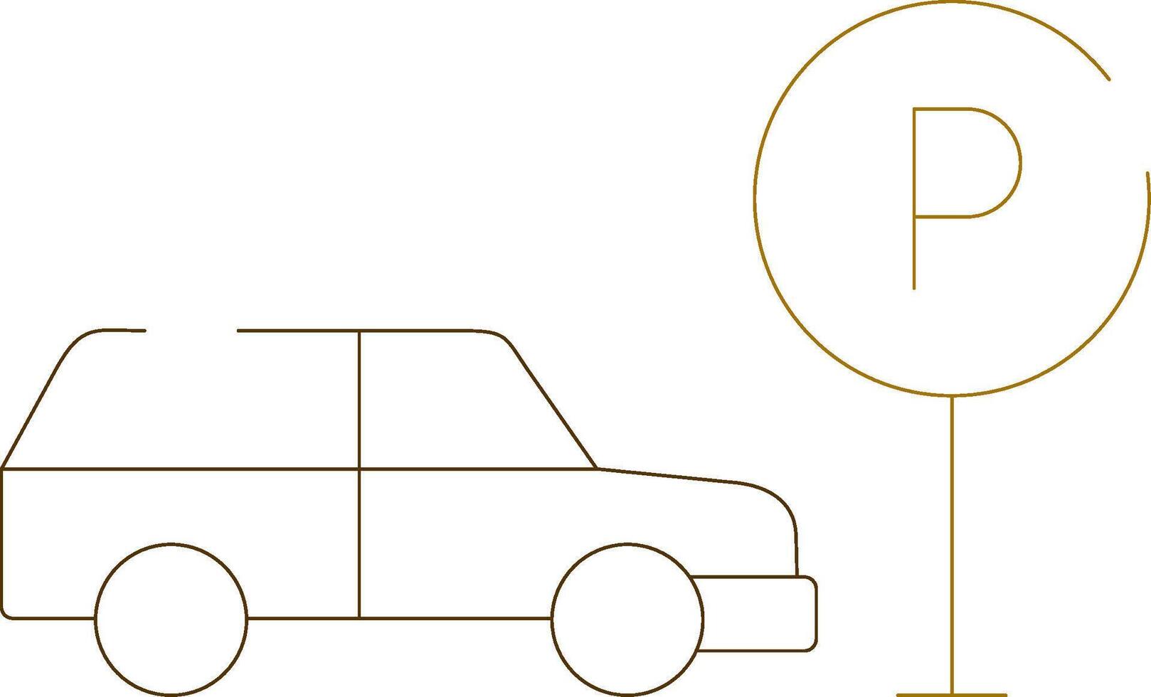 Taxi Parking Creative Icon Design vector