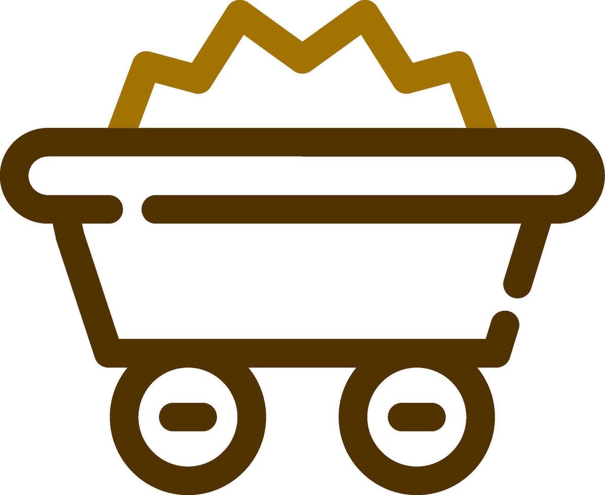 Mine Cart Creative Icon Design vector