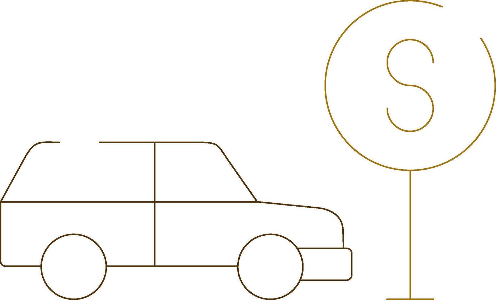 Taxi Stop Creative Icon Design vector