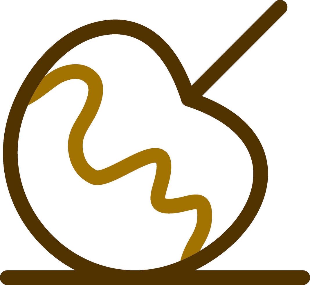 Caramel Apple Creative Icon Design vector