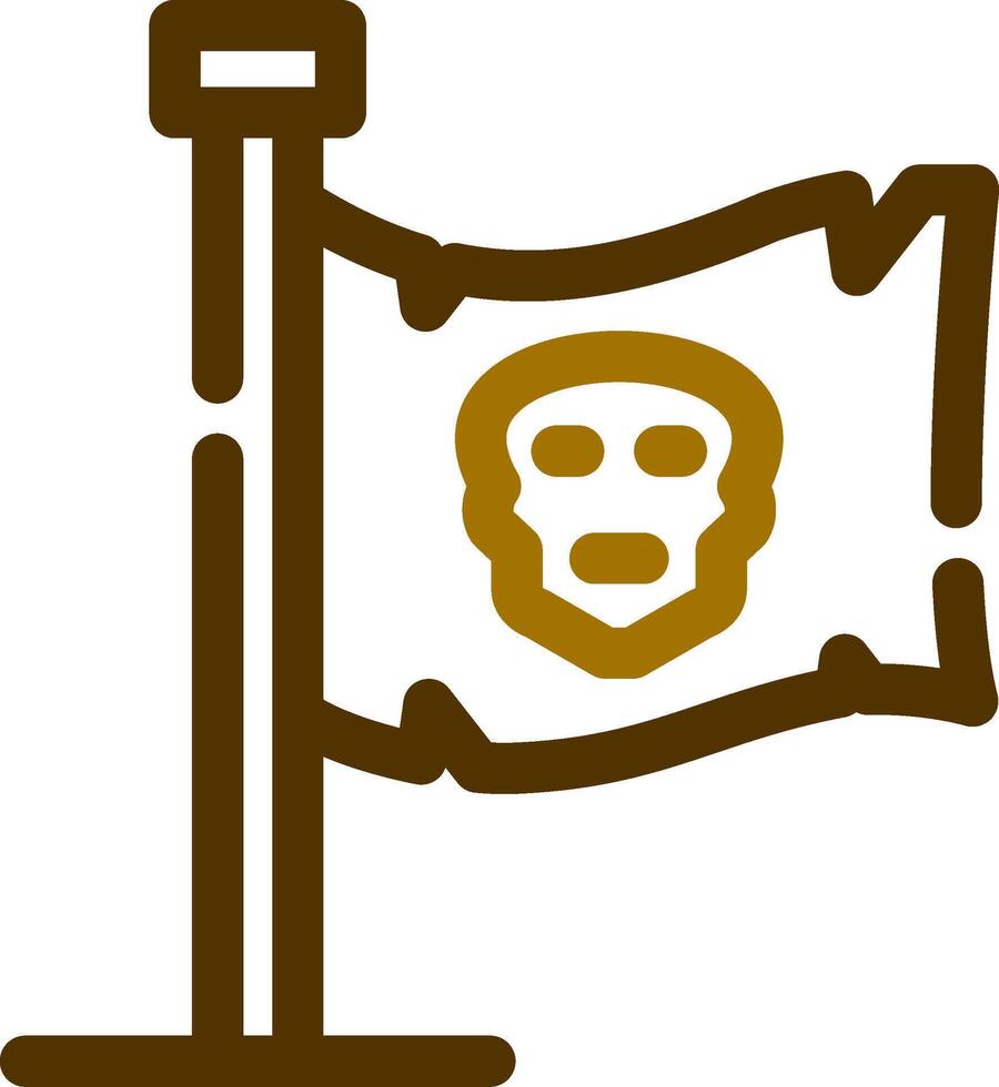 diseño de icono creativo de bandera de piratas vector