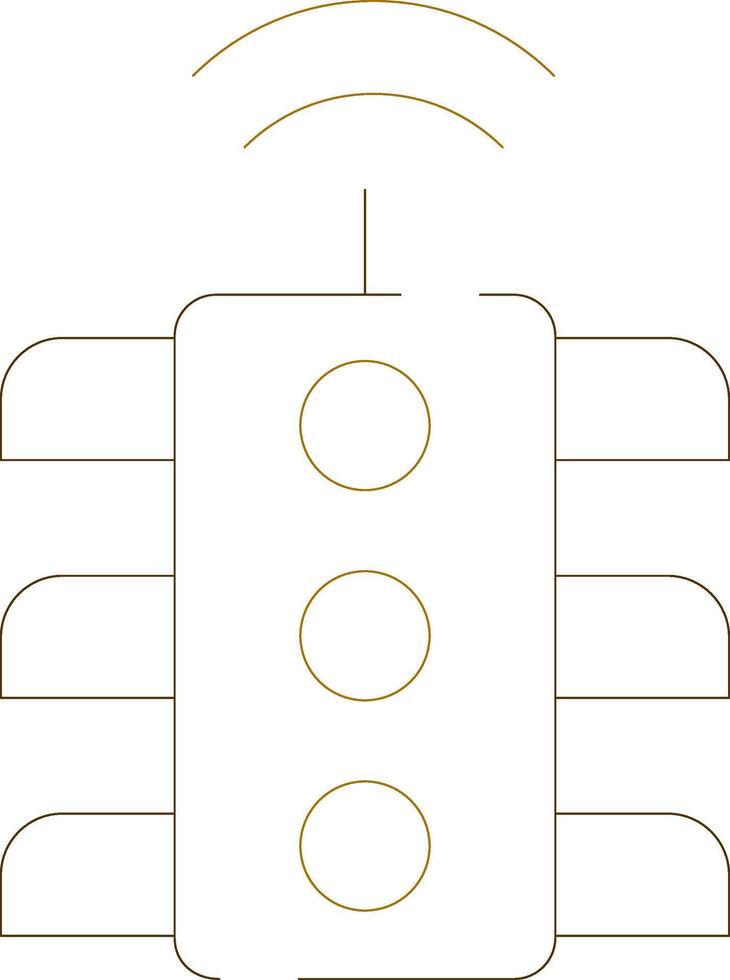 Smart Traffic Light Creative Icon Design vector