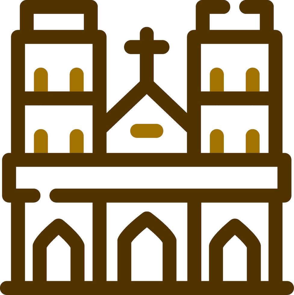 Notre Dame Creative Icon Design vector