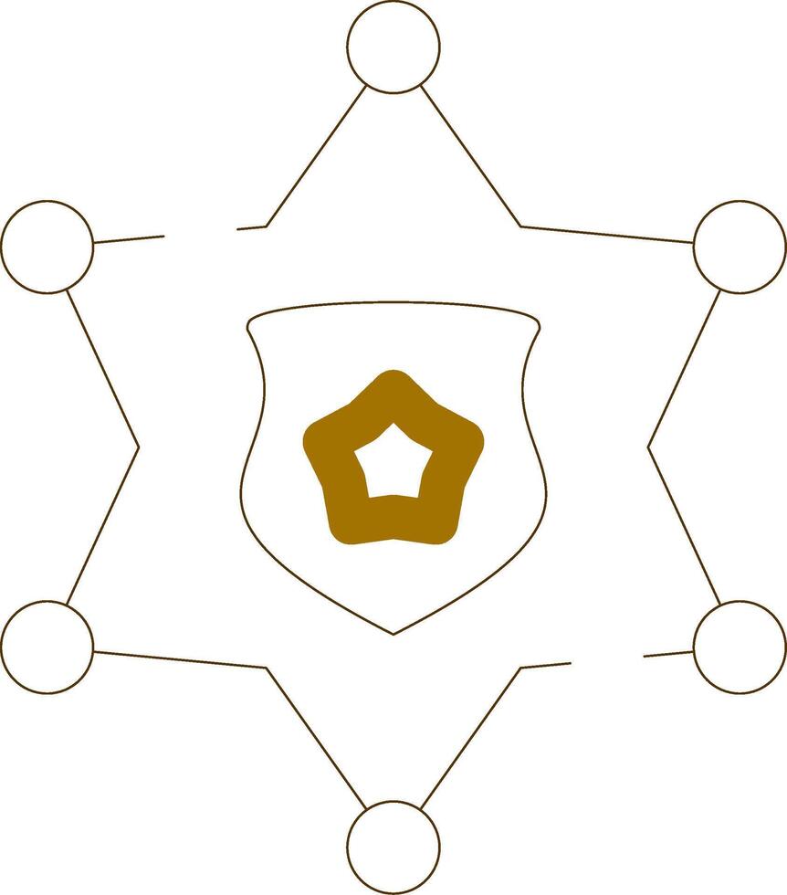 Sheriff Badge Creative Icon Design vector