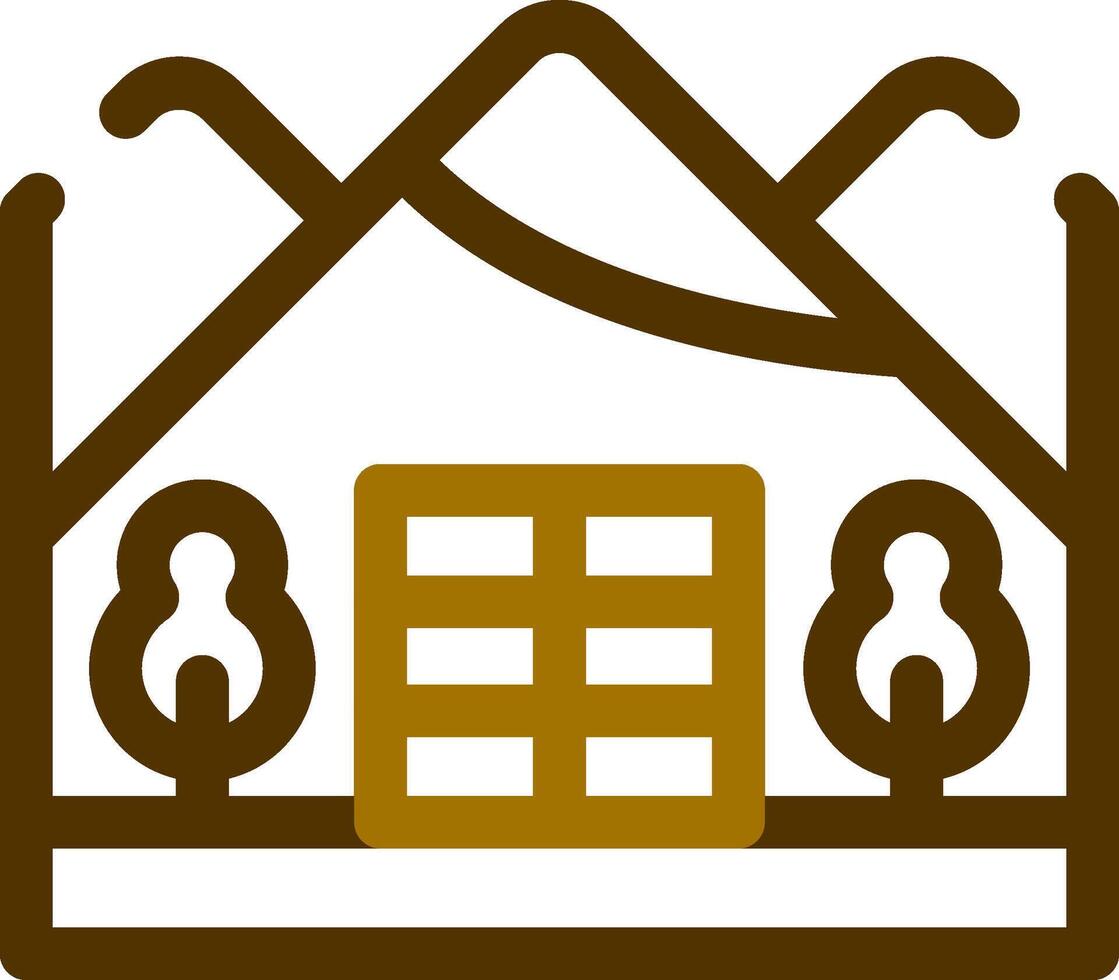 Igloo Landscape Creative Icon Design vector