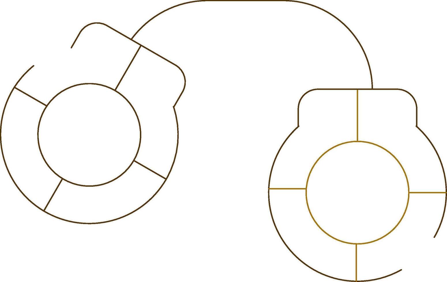 Handcuffs Creative Icon Design vector