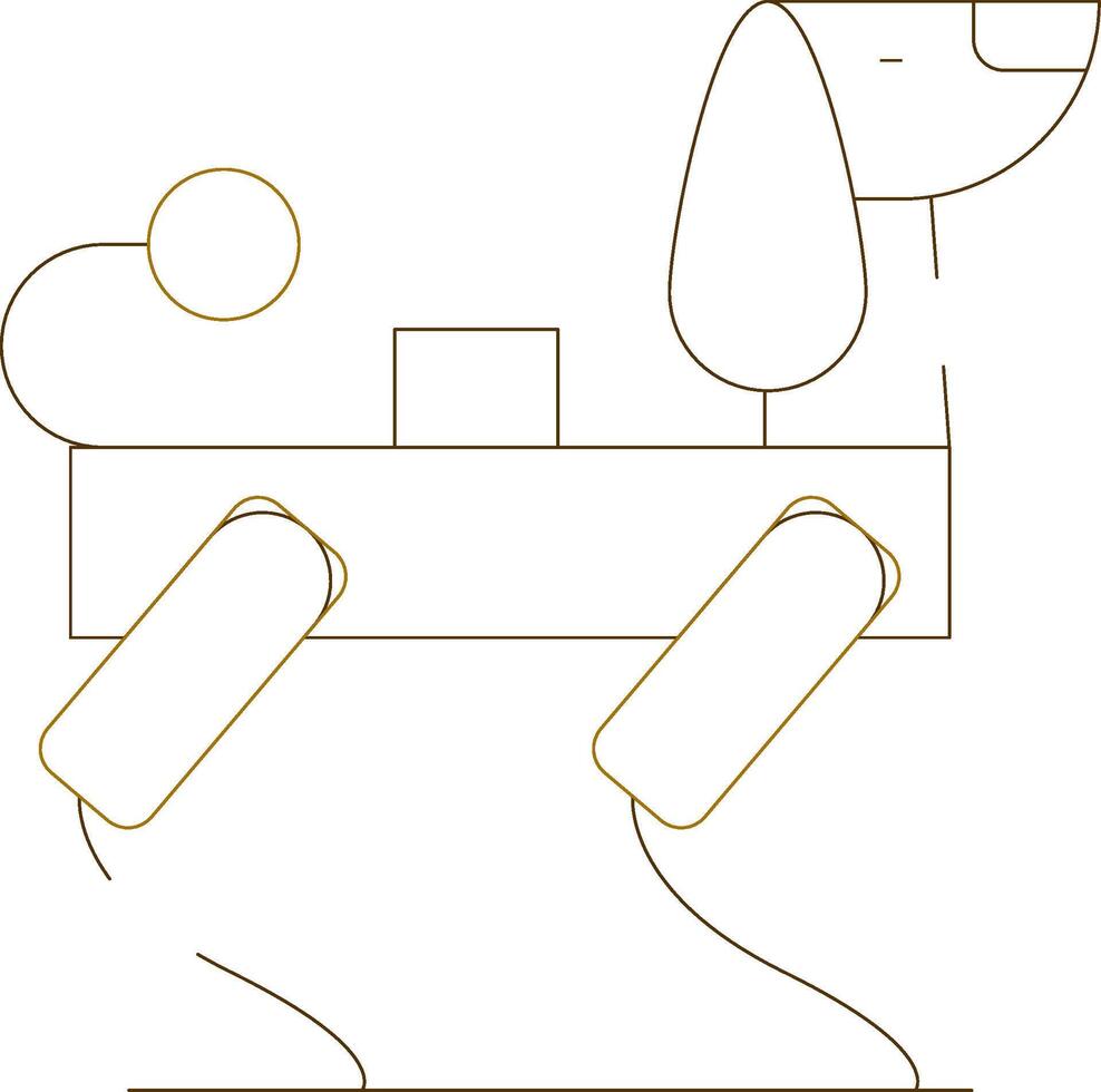 Robot Dog Creative Icon Design vector