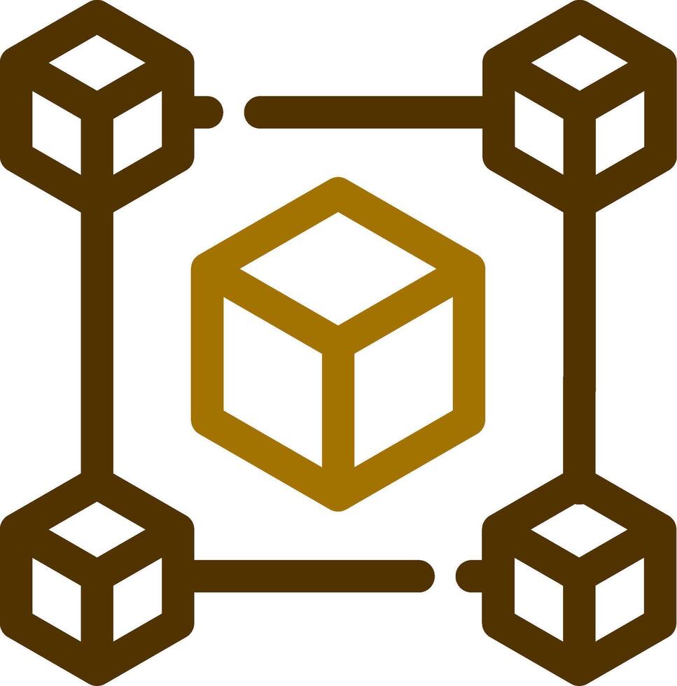 blockchain creativo icono diseño vector