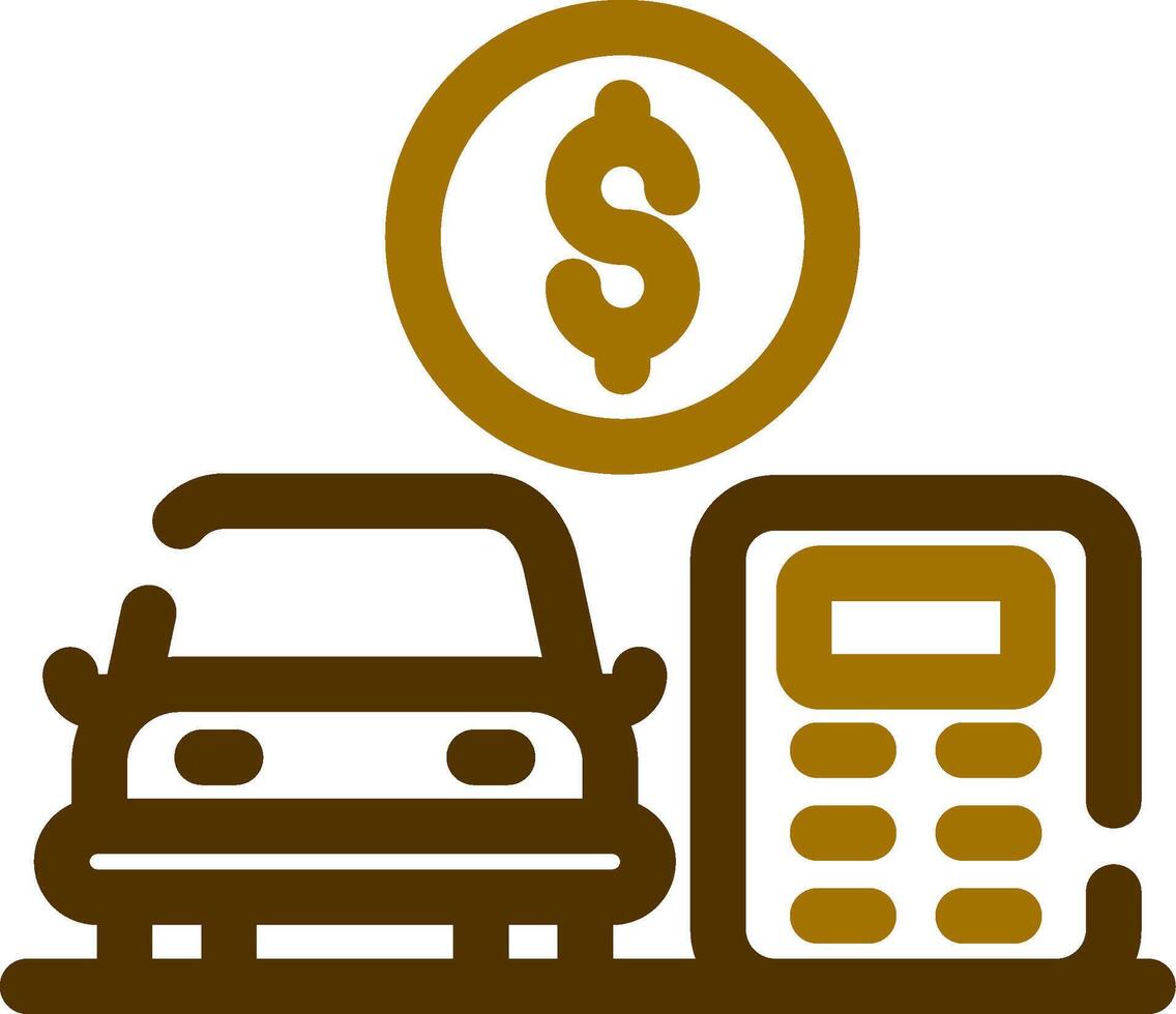 Car Loan Calculator Creative Icon Design vector