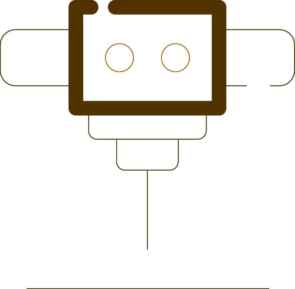 Laser Cutting Machine Creative Icon Design vector