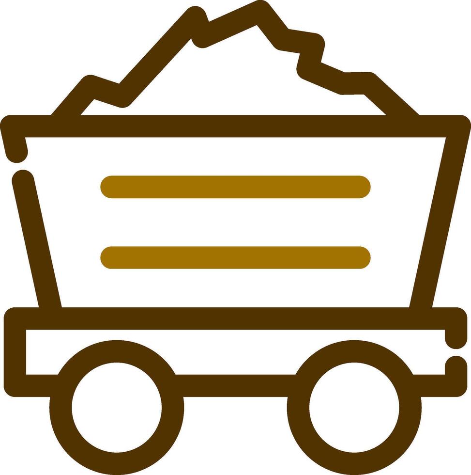 Mine Cart Creative Icon Design vector