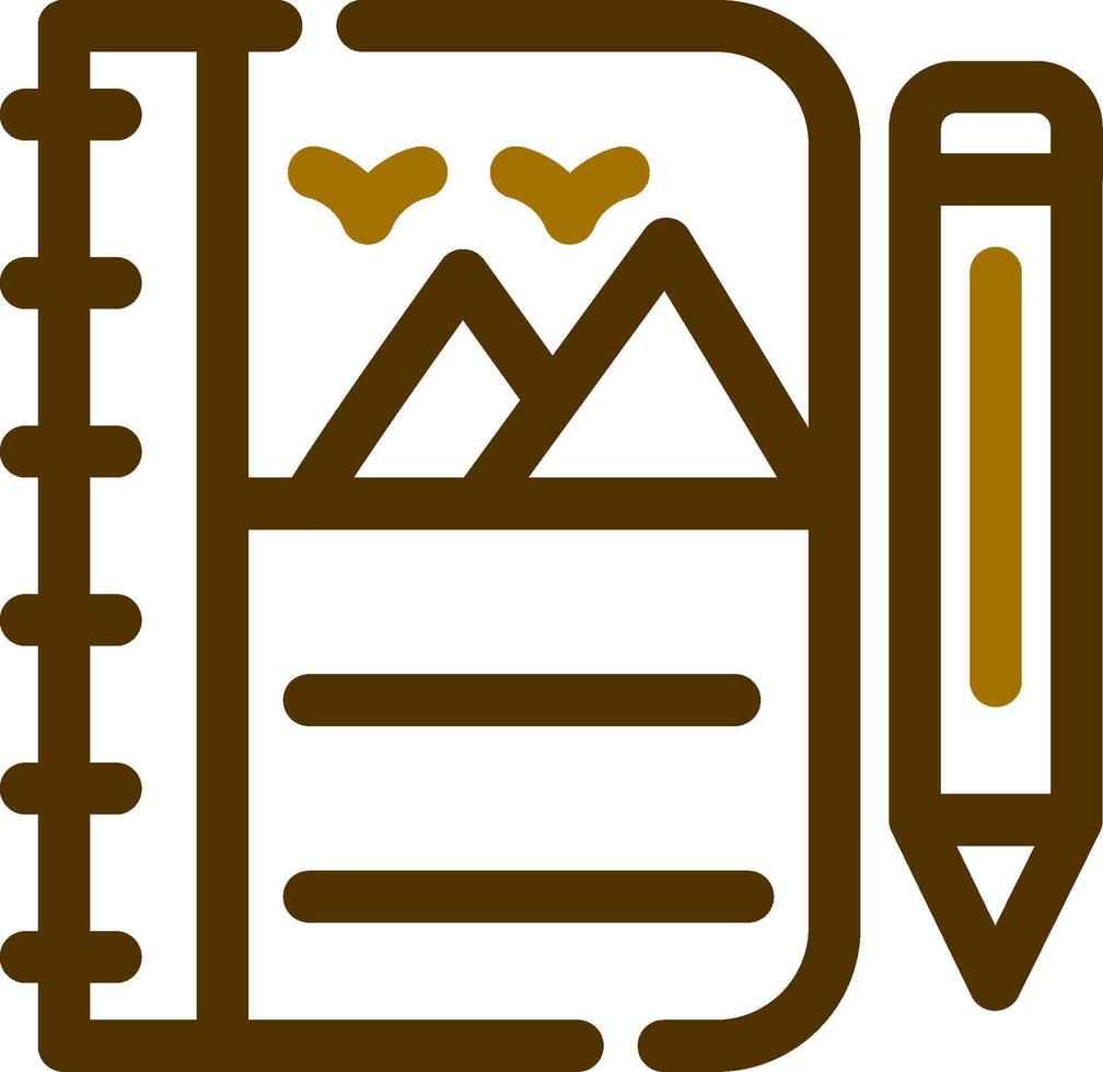 diseño de icono creativo de cuaderno de bocetos vector