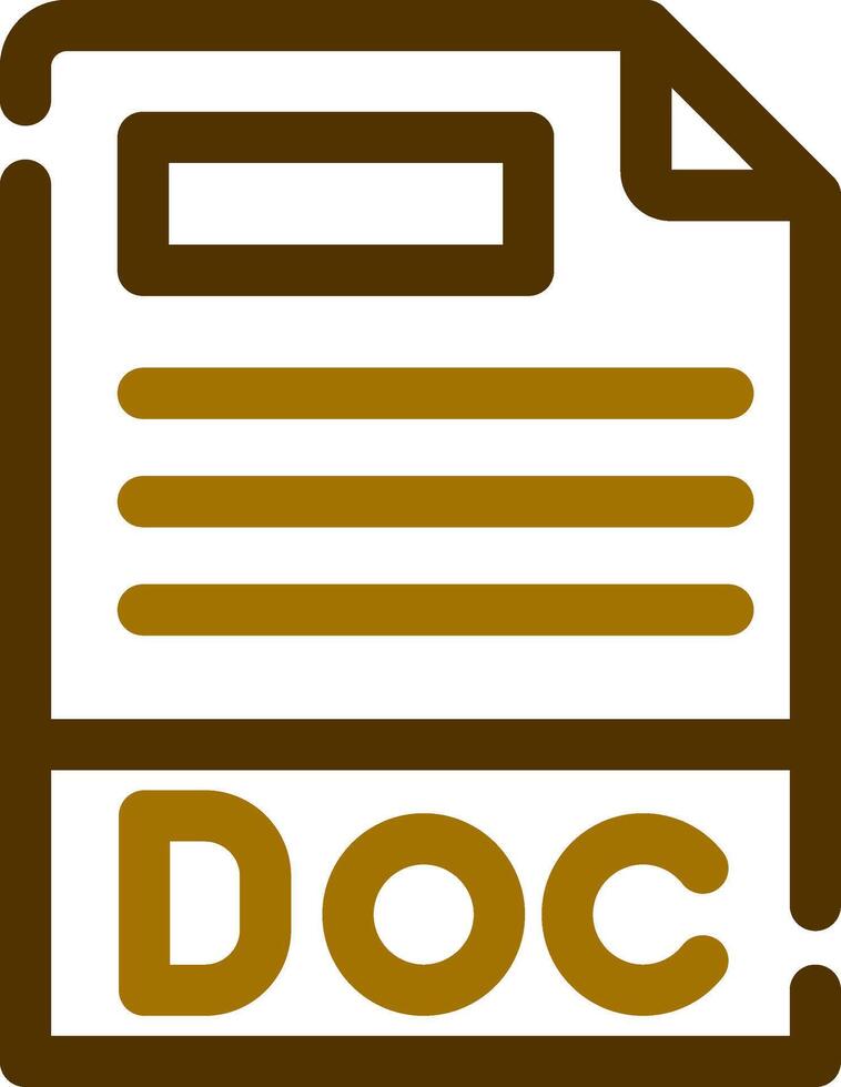 Doc File Format Creative Icon Design vector