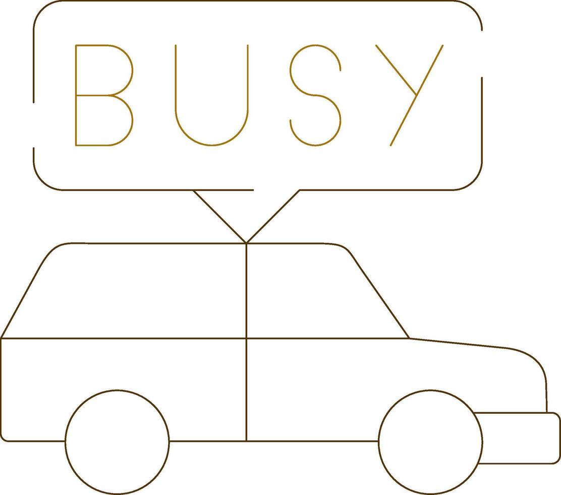 Busy Taxi Creative Icon Design vector