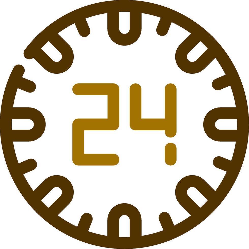 24 Hours Creative Icon Design vector