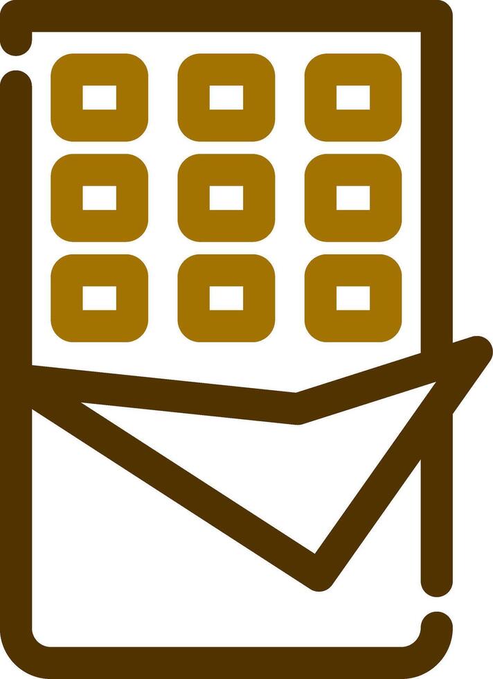Chocolate Bar Creative Icon Design vector