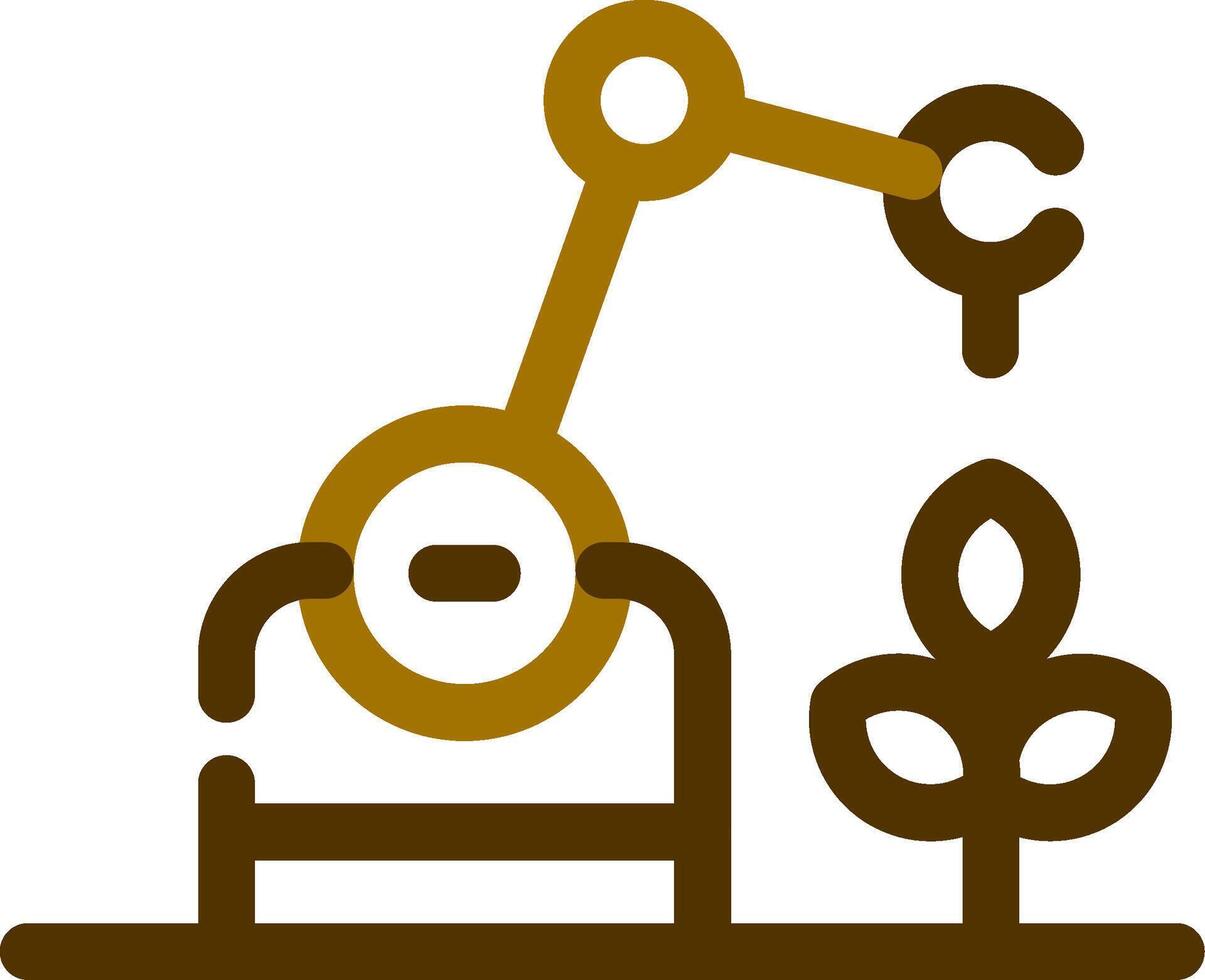 Agricultural Robot Creative Icon Design vector