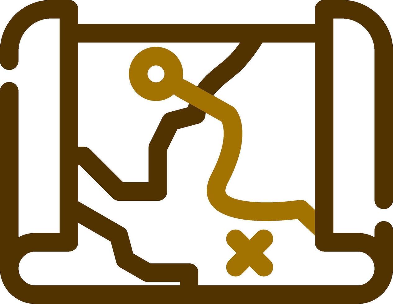 Treasure Map Creative Icon Design vector