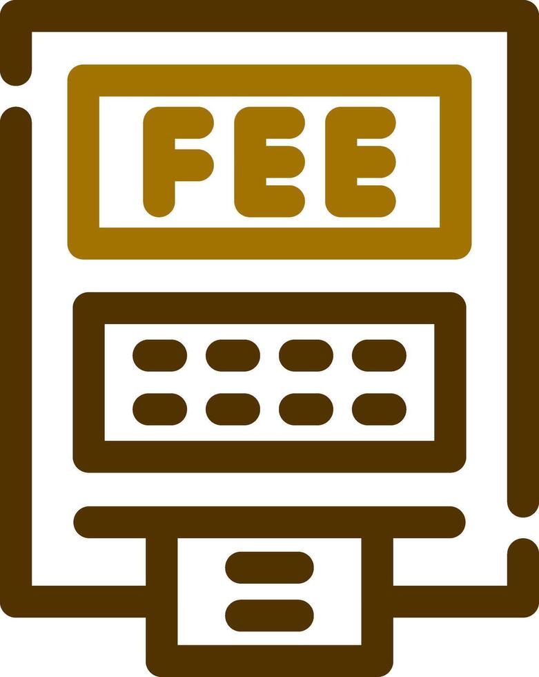 ATM Fees Creative Icon Design vector