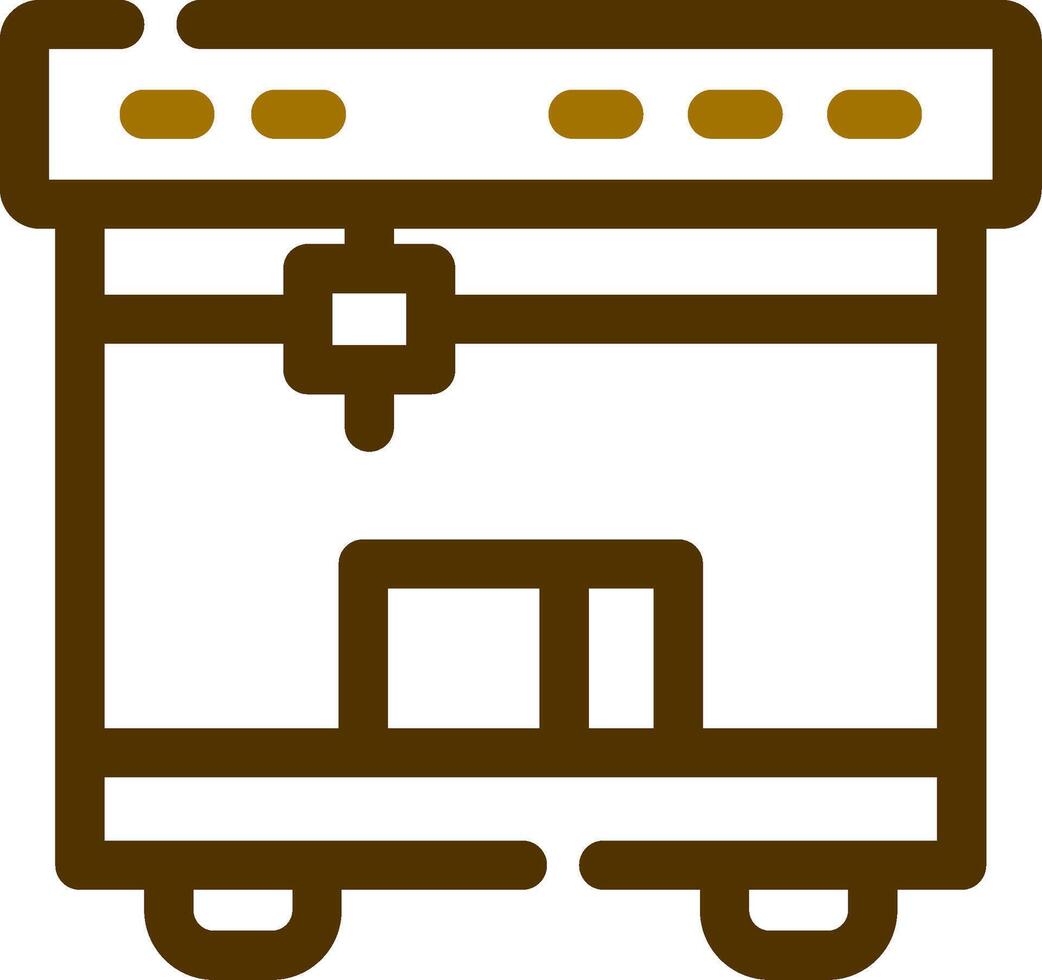 3D Printing Creative Icon Design vector
