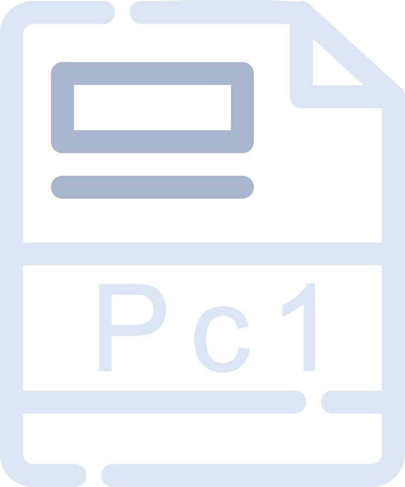 PC1 Creative Icon Design vector