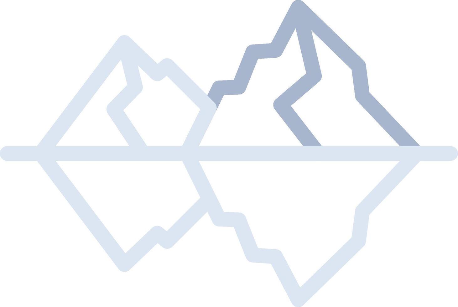 diseño de icono creativo iceberg vector