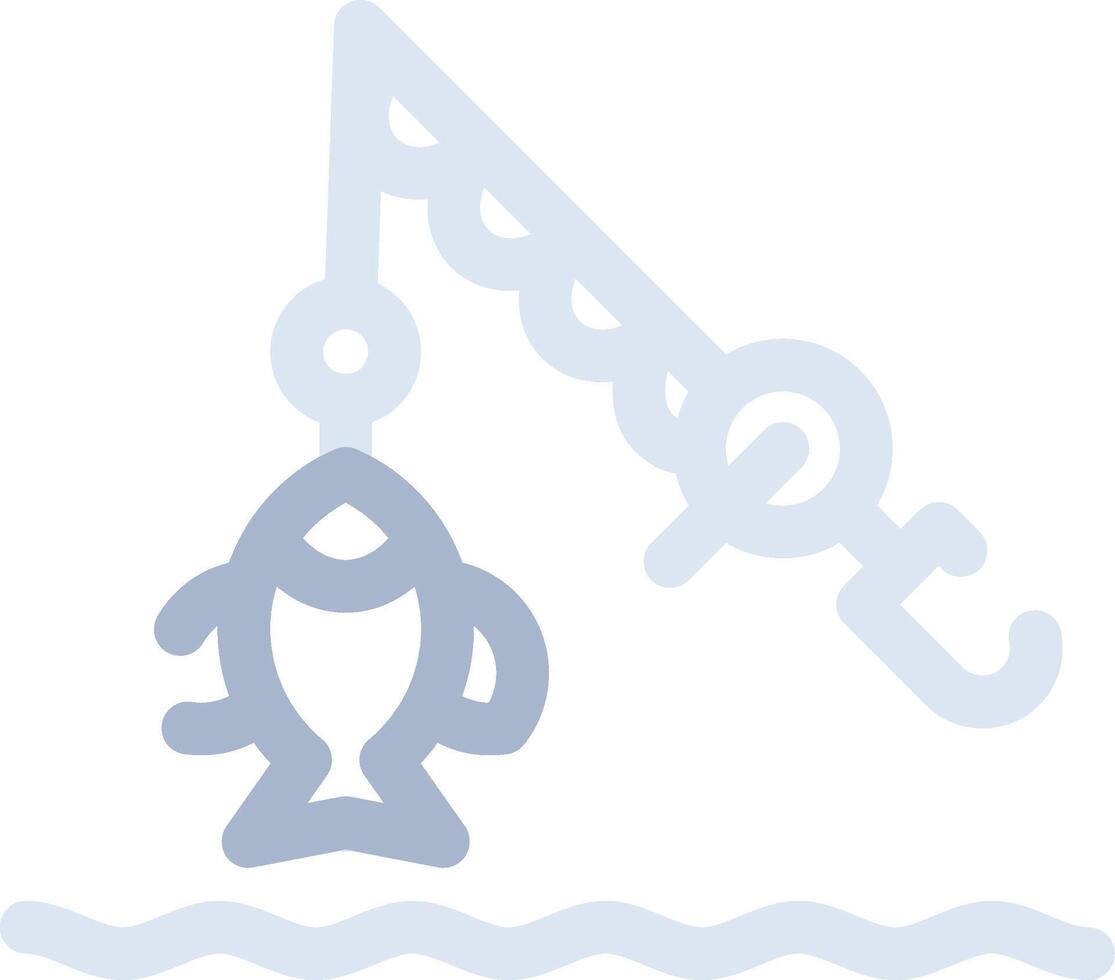 lago pescar creativo icono diseño vector