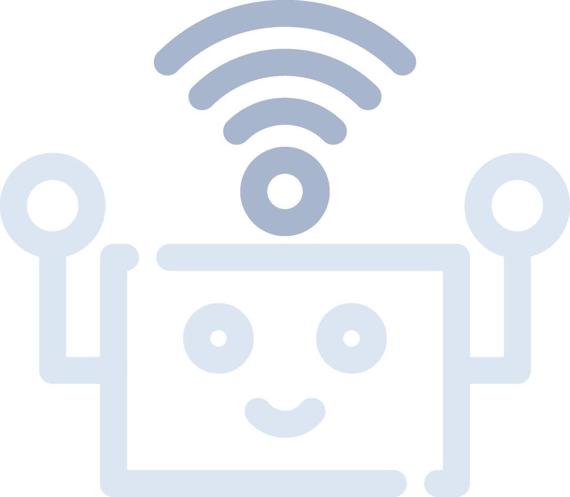 Robot Assistant Creative Icon Design vector
