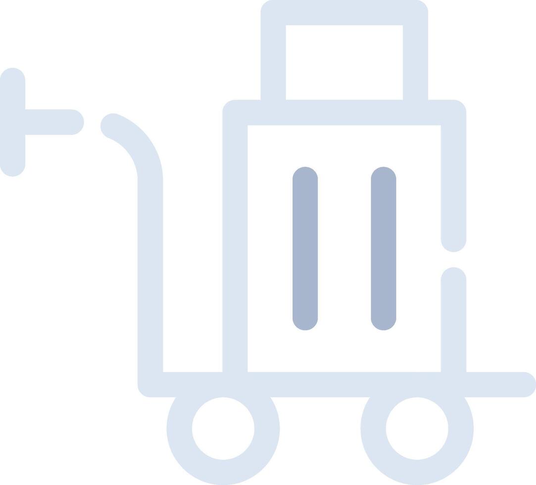 Luggage Cart Creative Icon Design vector