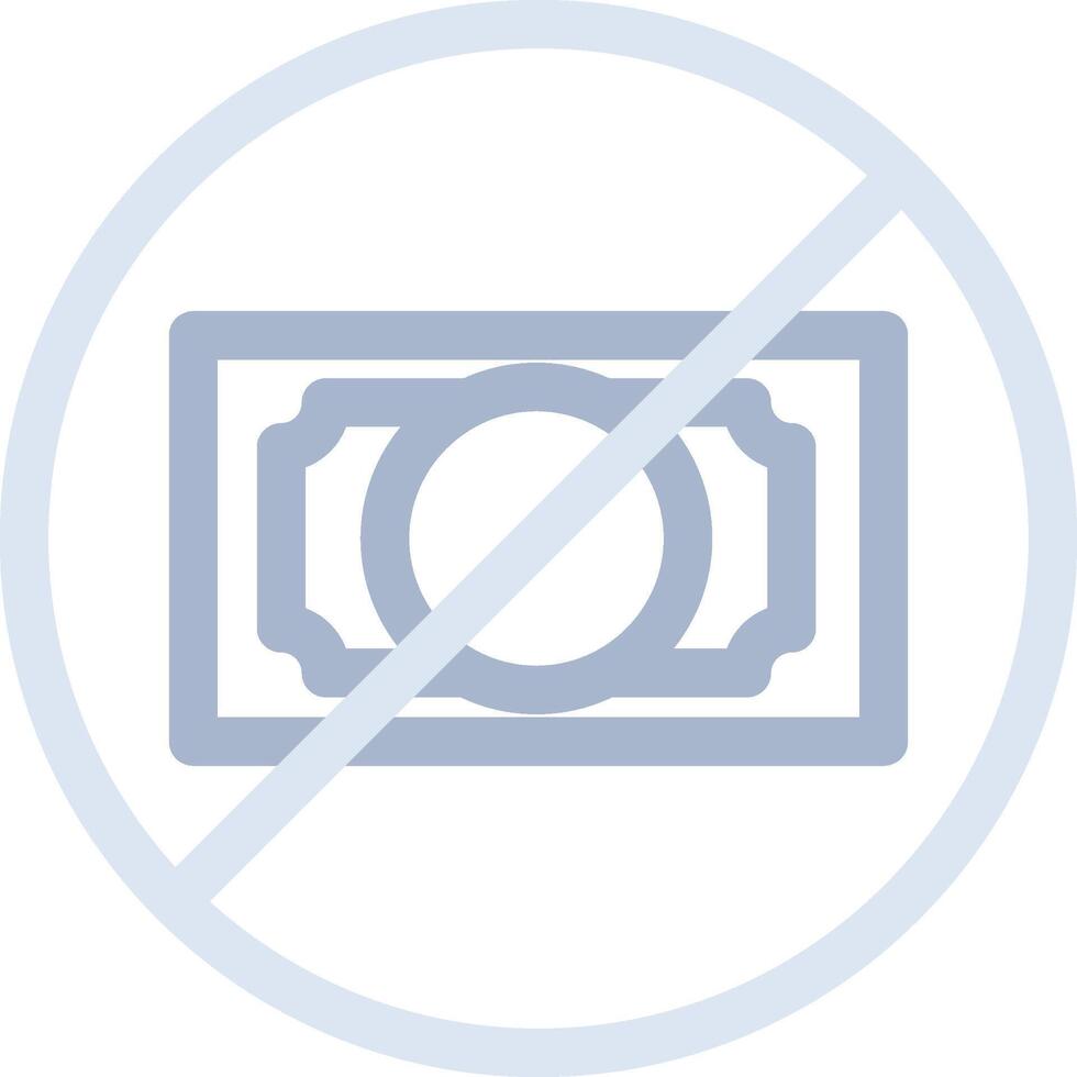 No Money Creative Icon Design vector